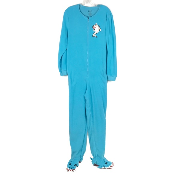 shark footie pajamas